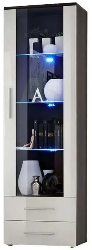 Vitrina ASM Neo I EMWH N1 (White Gloss/Wenge)