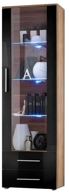 Vitrina ASM Neo I NSH N1 (Black Gloss/Plum)