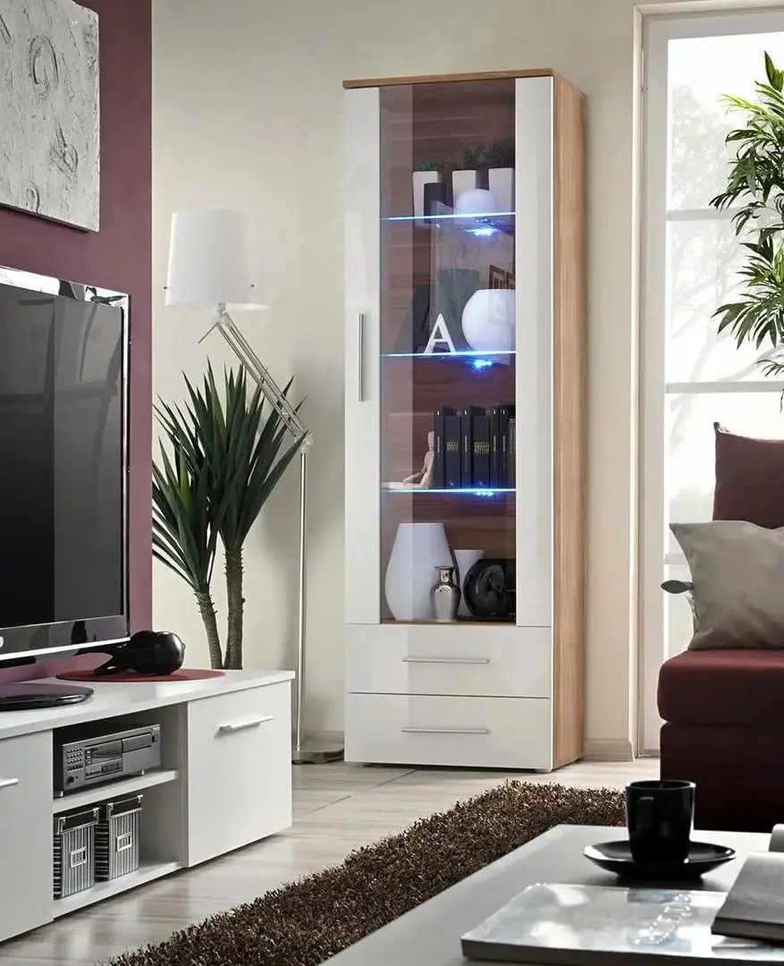 Vitrina ASM Neo I NWH N1 (White Gloss/Plum) - 2