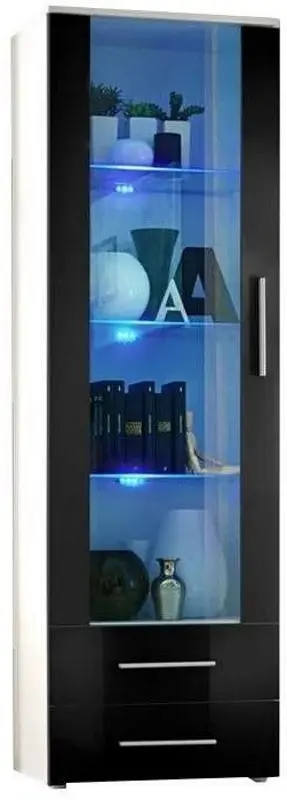 Vitrina ASM Neo I WSH N1 (Black Gloss/White Matt)