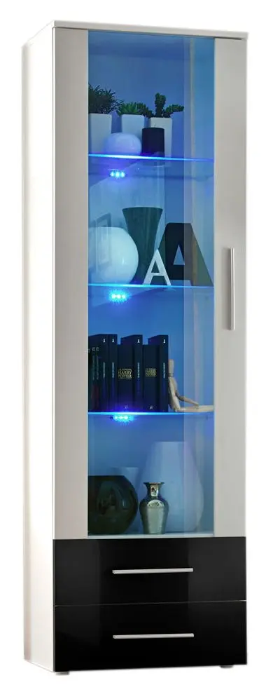 Vitrina ASM Neo I WSHWH N1 (Black Gloss/White Gloss/White Matt)