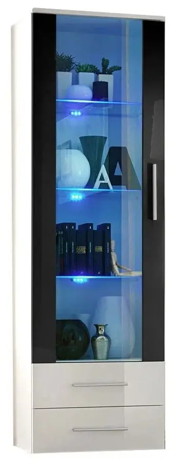 Vitrina ASM Neo I WWHSH N1 (Black Gloss/White Gloss/White Matt)