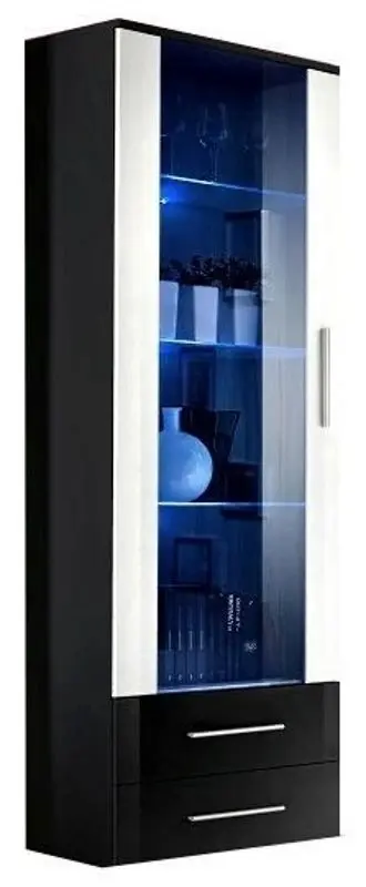 Vitrina ASM Neo I ZWHS N1 (White Gloss/Black Gloss/Black Matt)