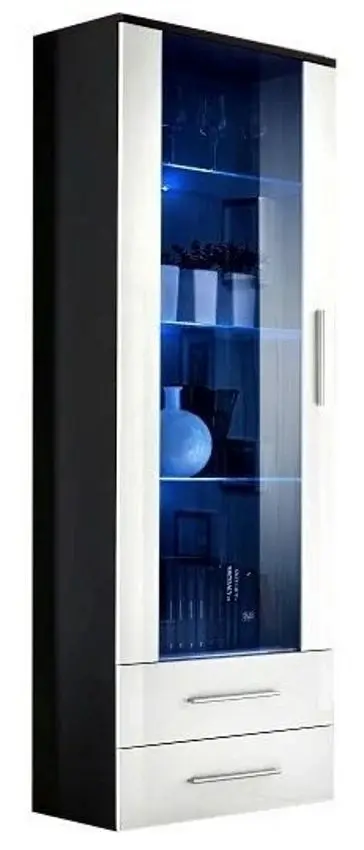 Vitrina ASM Neo I ZW N1 (White Gloss/Black Matt)