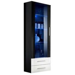 Vitrina ASM Neo I ZWHS N1 (White Gloss/Black Gloss/Black Matt)