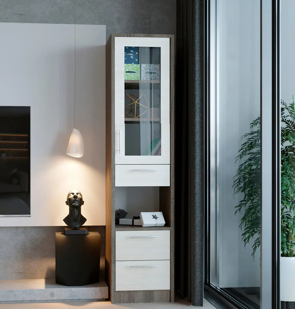 Penal-vitrina Bafimob P-43 sticla/3 sertare