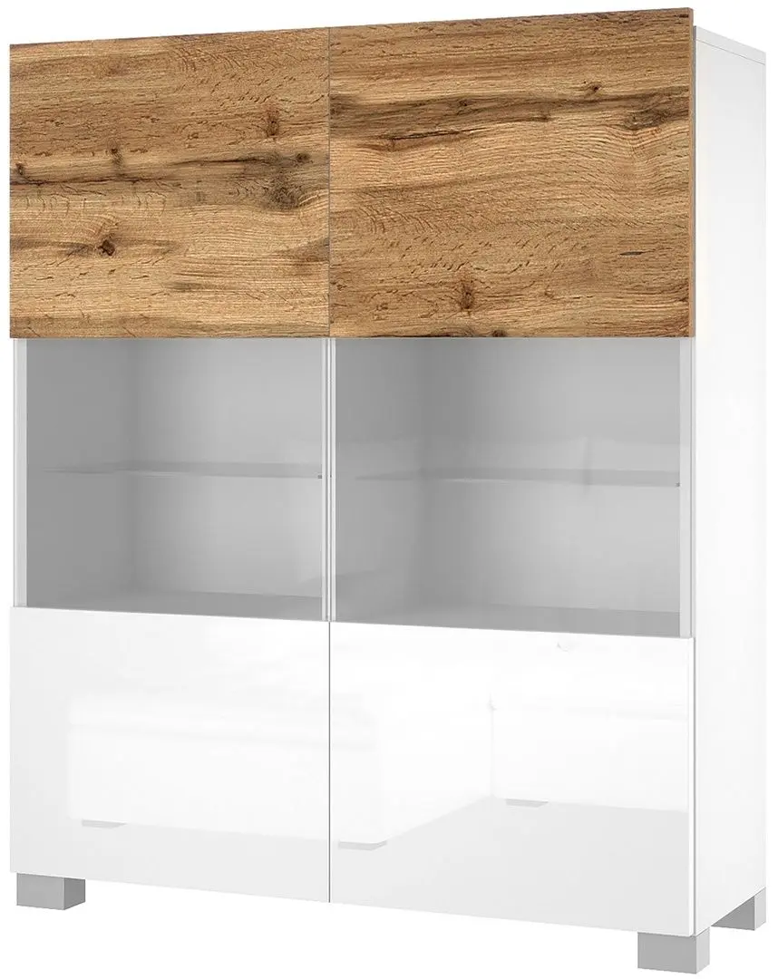 Tumba Belini Imperium IMP KOM1/0/W/DWW/0/0 (Wotan Oak/White High Gloss)