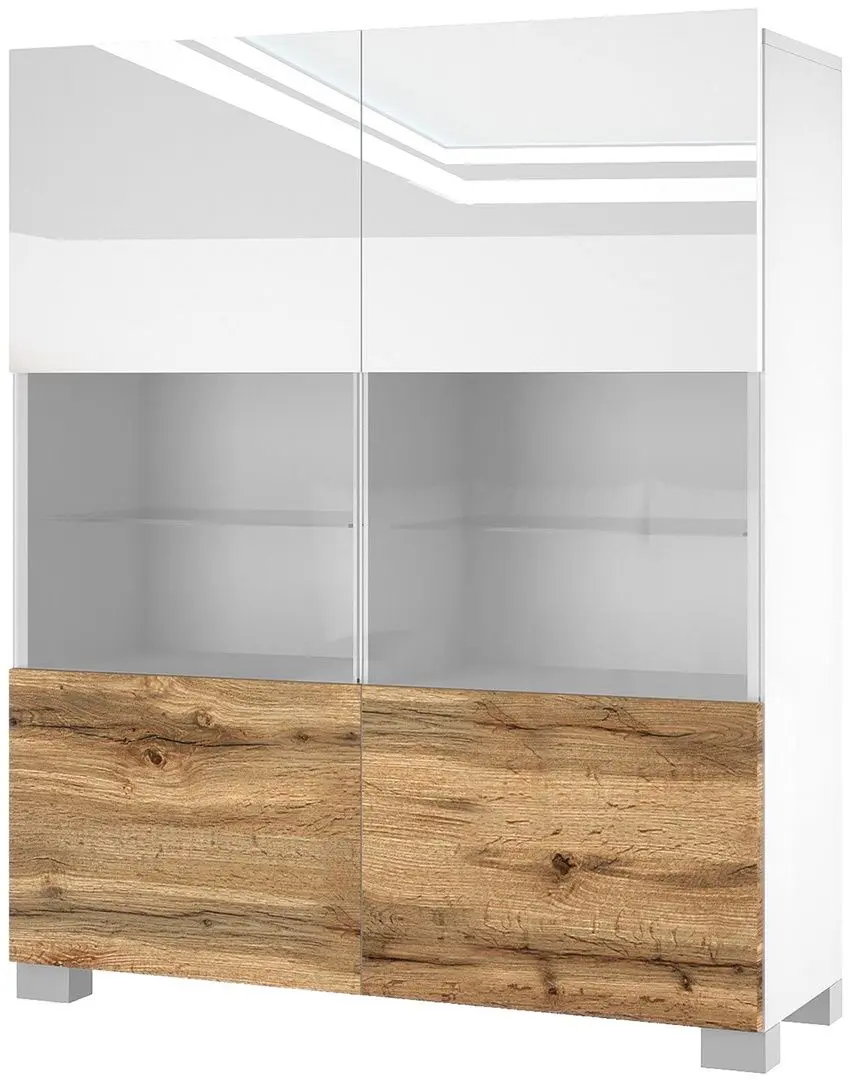 Тумба Belini Imperium IMP KOM1/0/W/WDW/0/0 (White High Gloss/Wotan Oak)