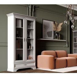 Витрина Gerbor Kentuki REG2W1S(N) (Белый Альпийский) Thumb