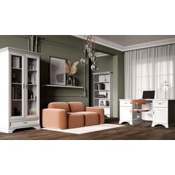 Витрина Gerbor Kentuki REG2W1S(N) (Белый Альпийский) Thumb