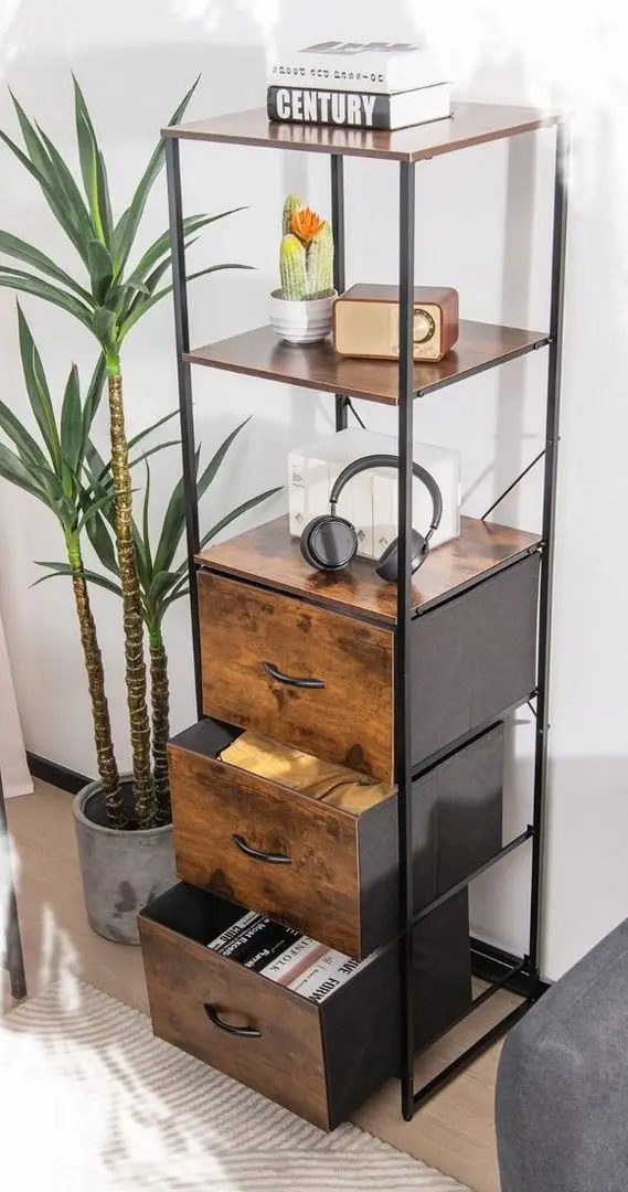 Penal-vitrina Costway JZ10067CF (Rustic Brown) - 2