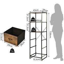 Penal-vitrina Costway JZ10067CF (Rustic Brown) Thumb