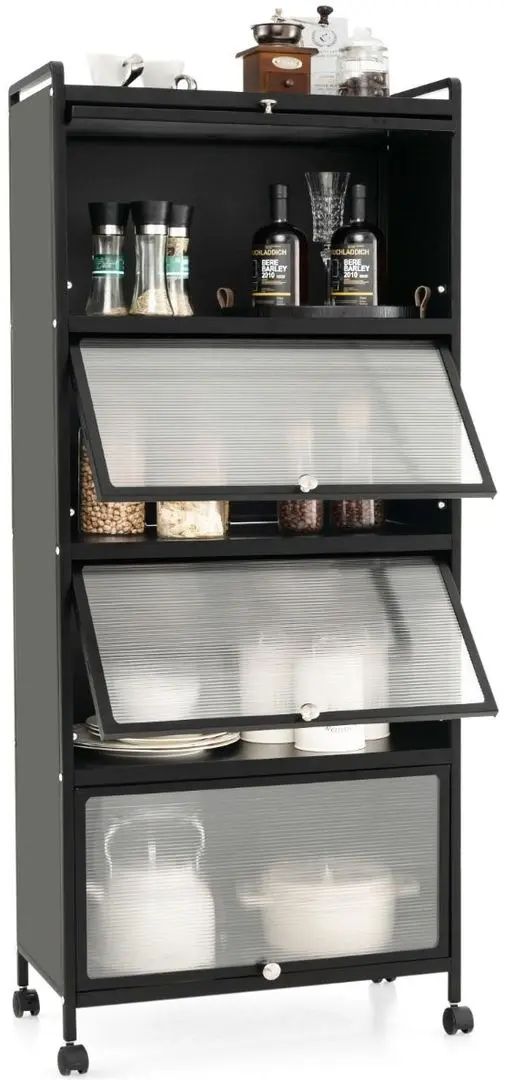 Vitrina Costway KC55620DK (Black) - 4