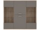 Vitrina Fortuna Alcano 181.4x157x41.1 (Bianco Oak/Basalt)