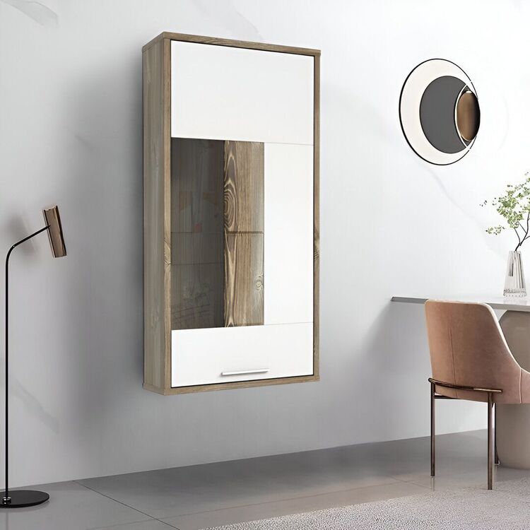 Vitrina suspendata Fortuna Carlin 59.8x120x34.3 (Pine Picea/White Matt)