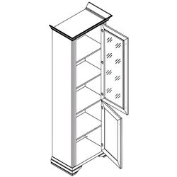 Vitrina Gerbor White 1D1W (Snow Ash/Silver Pine) Thumb