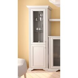 Витрина Gerbor White 1D1W (Ясень Снежный/Сосна Серебренная)