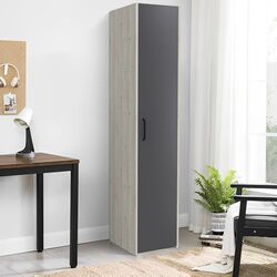 Пенал Haaus Malmo 1D с полками 200x52 (Anthracite/White Oak)