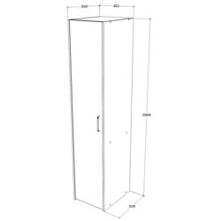 Penal Haaus Malmo 1D cu rafturi 200x52 cm (Artisan Oak/Clay) Thumb