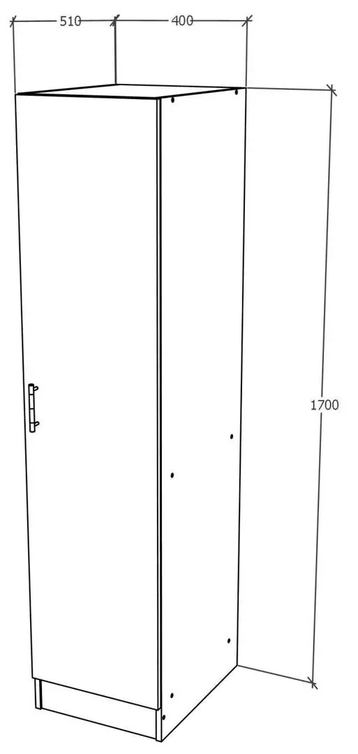 Пенал Haaus Remi 1D 170x51 cm (Artisan Oak)