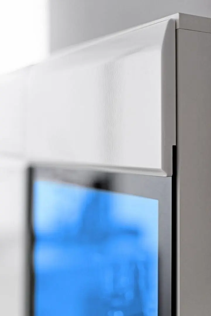 Dulap-vitrina Halmar Lauren WIT/SV (White/White Gloss)