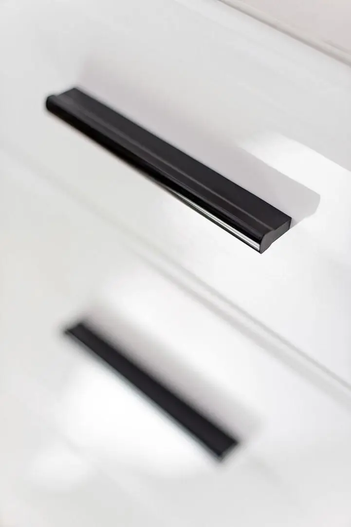 Dulap-vitrina Halmar Lauren WIT/SV (White/White Gloss)