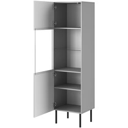 Vitrina Halmar Asensio W-1 (Light Grey/Black) Thumb