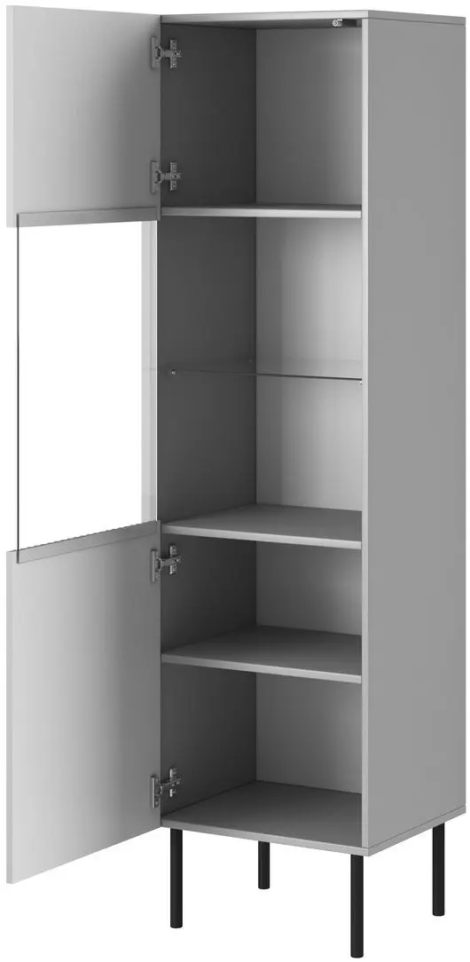 Vitrina Halmar Asensio W-1 (Light Grey/Black)