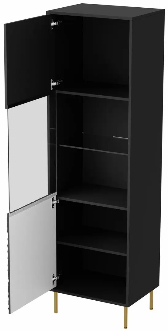 Vitrina Halmar Bullet W-1 (Black/Gold)