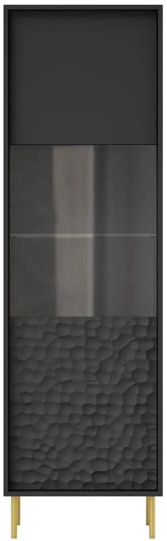 Vitrina Halmar Bullet W-1 (Black/Gold)