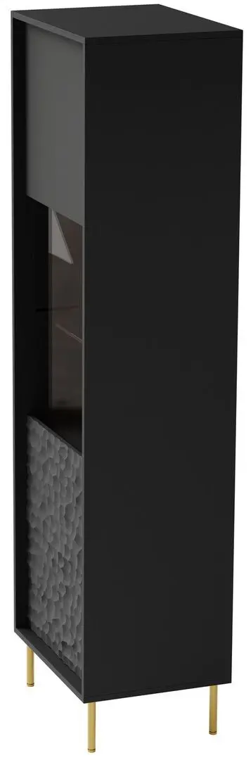 Vitrina Halmar Bullet W-1 (Black/Gold)