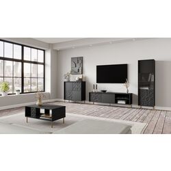 Vitrina Halmar Bullet W-1 (Black/Gold) Thumb