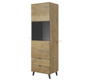 Vitrina Halmar Nest W-2 (Lefkas Oak/Black)