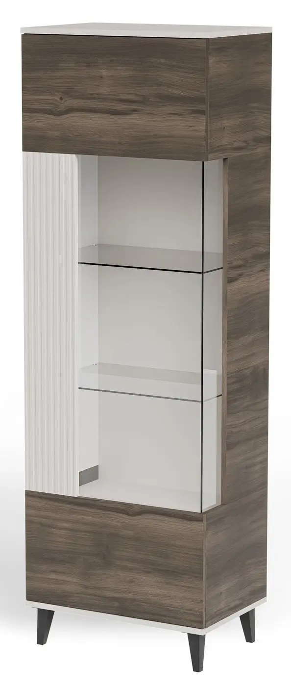 Витрина Halmar Random 2 W-1 (Cashmere /Walnut)