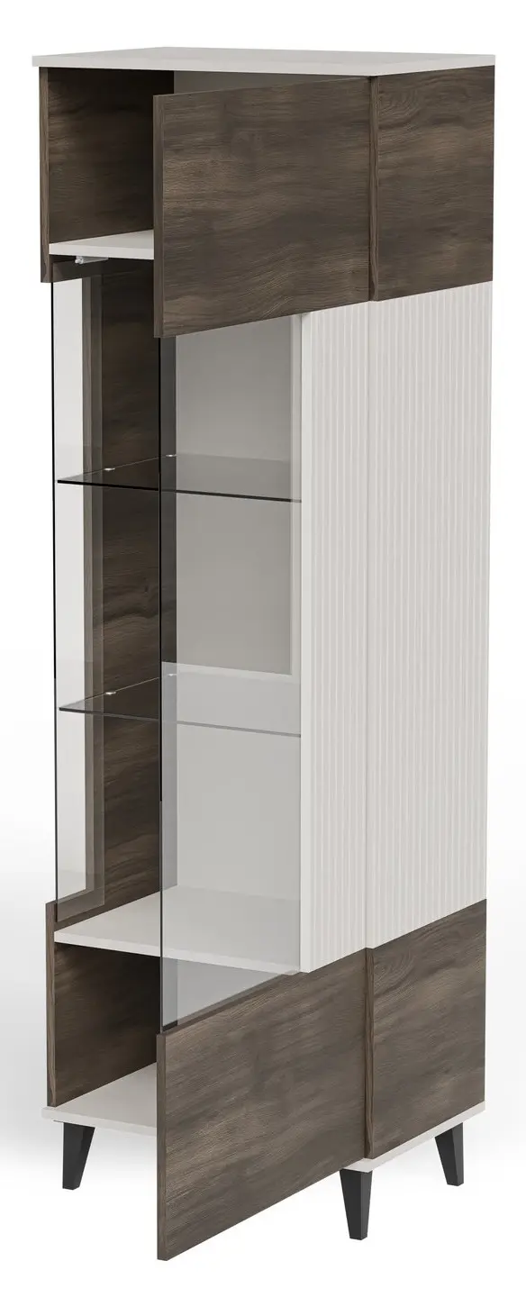 Витрина Halmar Random 2 W-1 (Cashmere /Walnut)