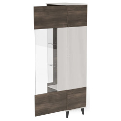 Витрина Halmar Random 2 W-1 (Cashmere /Walnut) Thumb