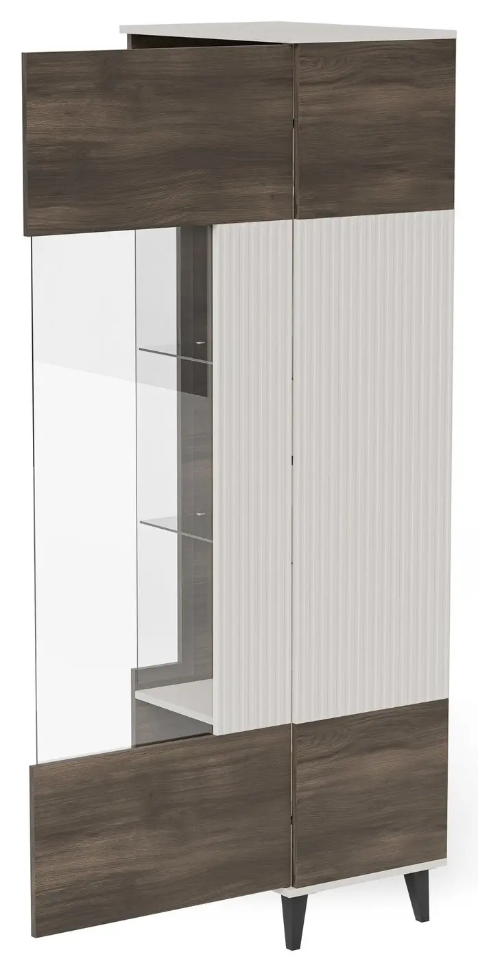 Витрина Halmar Random 2 W-1 (Cashmere /Walnut)