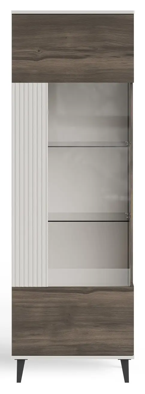 Витрина Halmar Random 2 W-1 (Cashmere /Walnut)