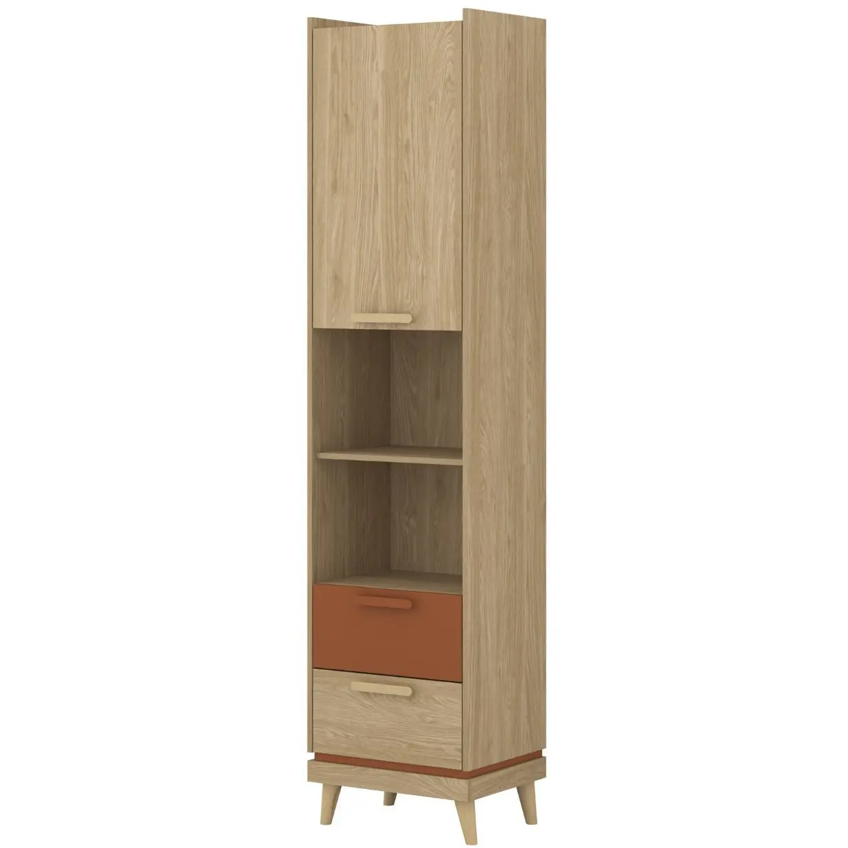 Пенал Helvetia Scandi 24D5OH88 (Oiled oak/Brick) - 5