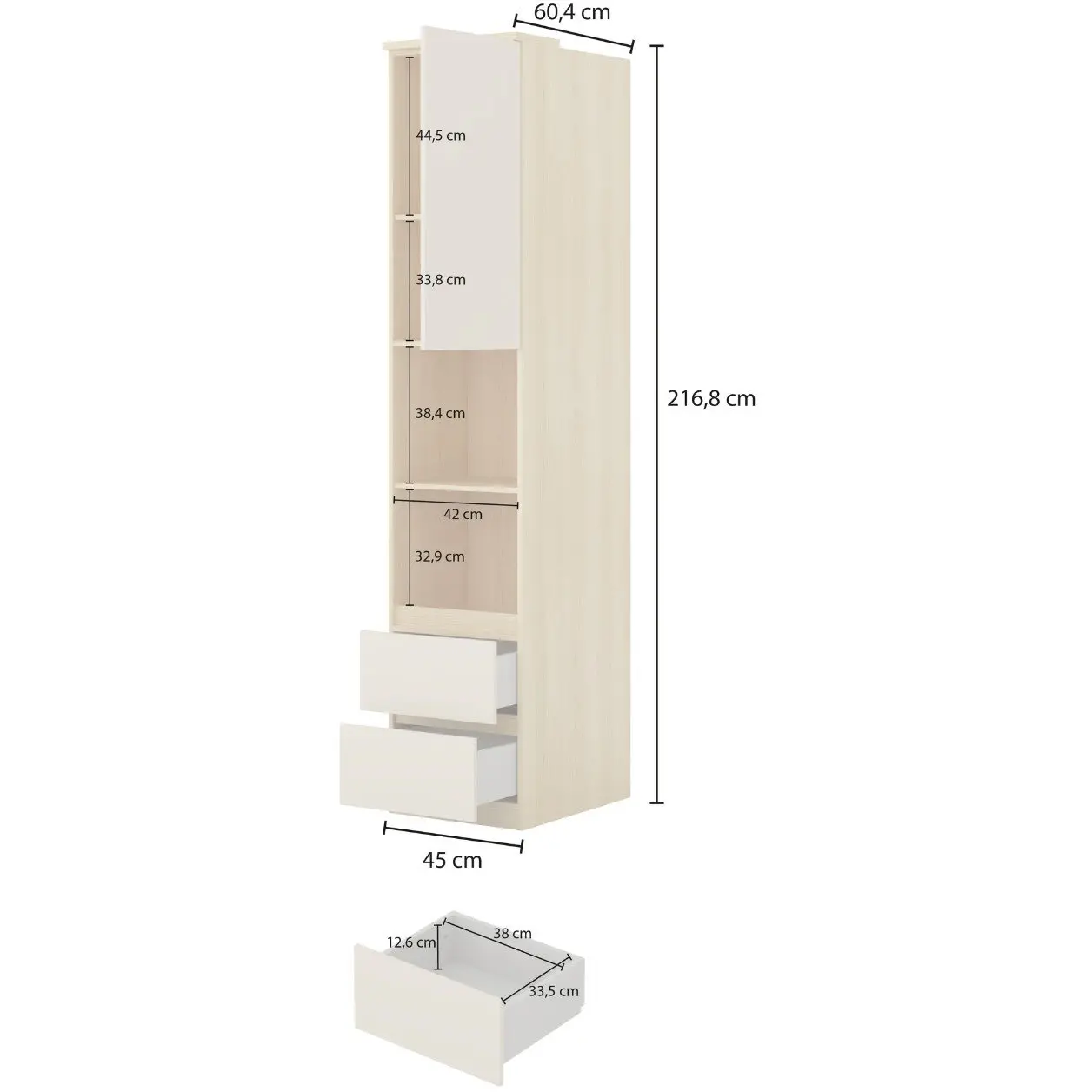 Пенал Helvetia Terra 24LBON94 (Lindberg oak/Sand beige) - 8