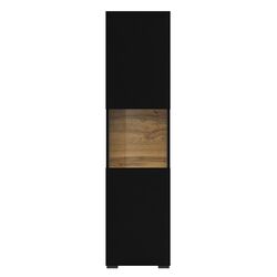 Penal-vitrina Helvetia Ava №05 1D (Black/Wotan Oak) Thumb