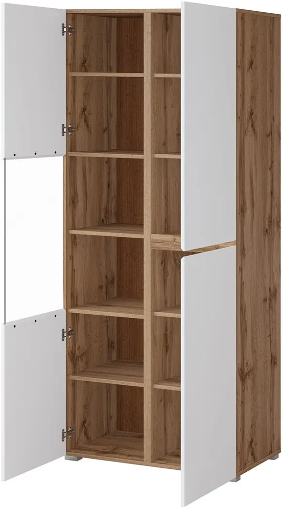 Витрина Helvetia Cross 24N9MY12 3D (Wotan Oak/White)