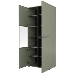 Vitrina Helvetia Cross 3D 79 cm (Pine/Green/Black) Thumb