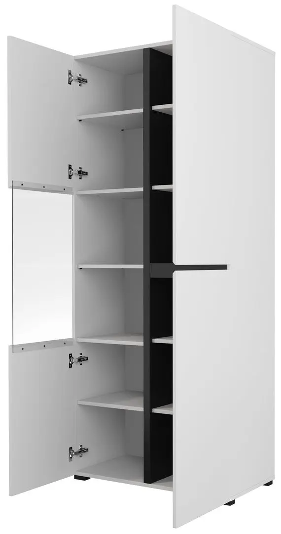 Витрина Helvetia Cross 3D 79 cm (White/Black)