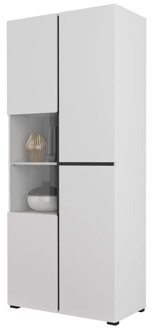 Витрина Helvetia Cross 3D 79 cm (White/Black)