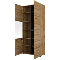 Витрина Helvetia Cross 3D 79 cm (Wotan Oak/Black) Thumb