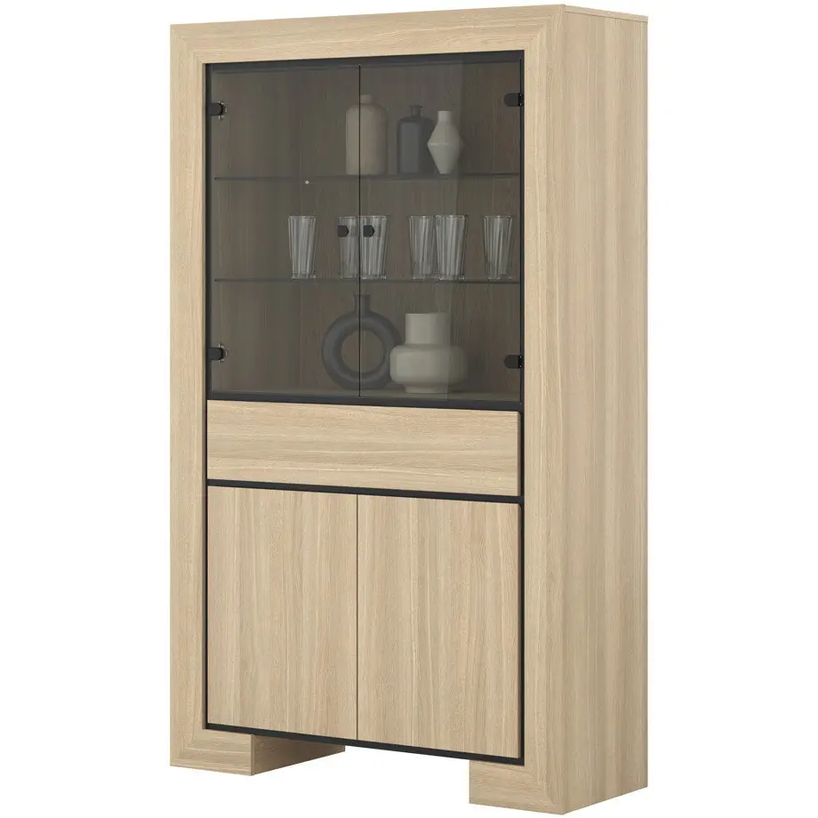 Витрина Helvetia Cuba II 24DEOC13 (Elegant oak/Black) - 3