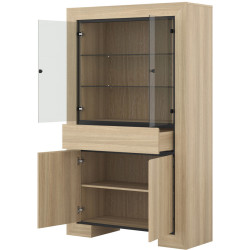Витрина Helvetia Cuba II 24DEOC13 (Elegant oak/Black) Thumb
