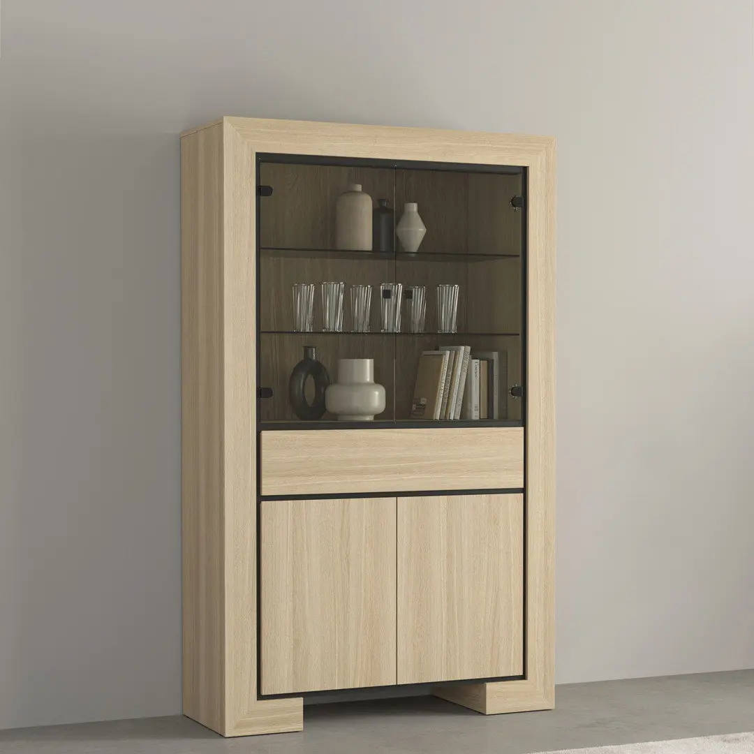 Витрина Helvetia Cuba II 24DEOC13 (Elegant oak/Black)