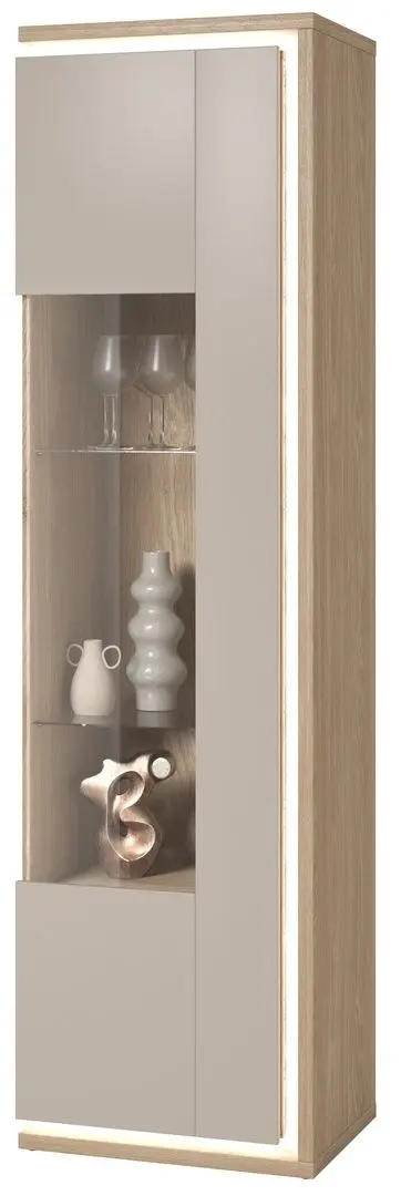 Витрина Helvetia Dore 1D 55 cm (Oiled Oak/Cashmere)